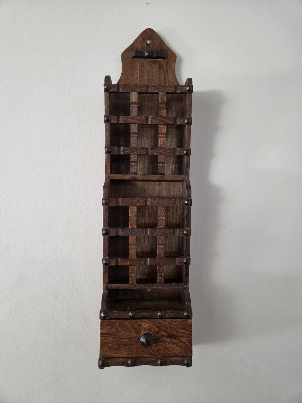 Vintage Mid-Century Wall Mounted Letter Holder / Organizer
